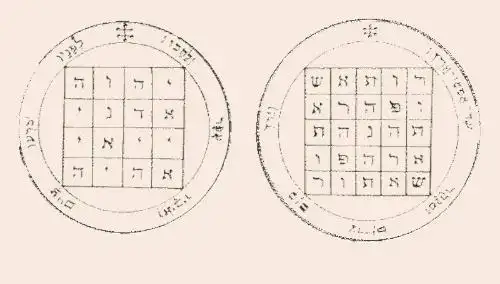 我有一本关于所罗门时期的魔法文献,先贡献一个魔法阵图形,图过感兴趣