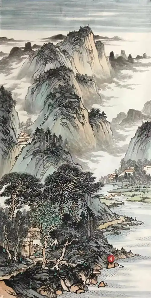 四尺中堂山水画欣赏 🌄