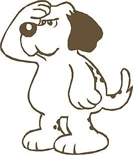 印花矢量图 动物 狗 可爱卡通 黑白色 免费素材