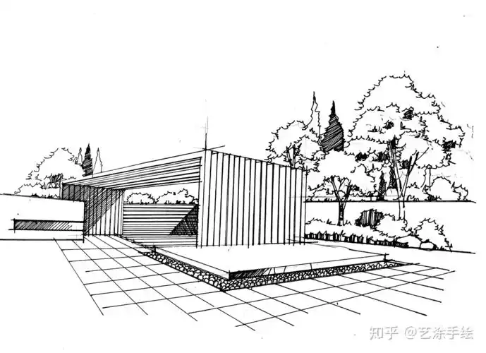 艺涂手绘景观手绘景观小景四