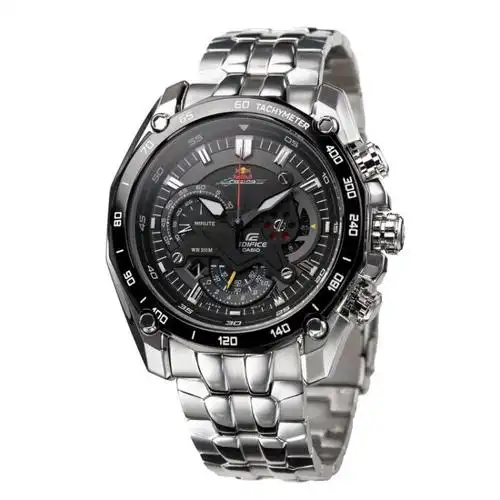 全球购卡西欧(casio)艾迪斐斯红牛限量钢带计时运动男士手表ef-550