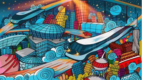 城市未来|插画|儿童插画|smallwhite - 原创作品 - 站酷 (zcool)