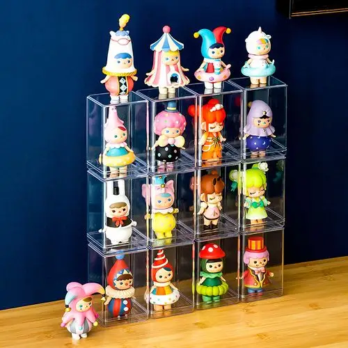 收纳盲盒展示架公仔防尘单个娃娃popmart泡泡玛特亚克力手办收纳盒