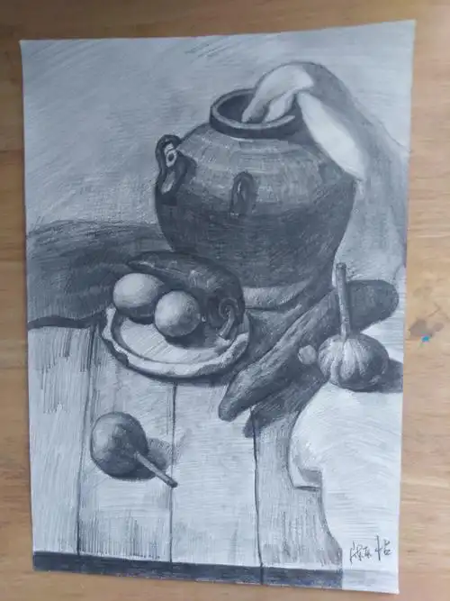 湘南红军学校初中部美术兴趣小组九年级八年级学生部分作品