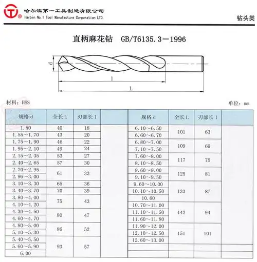 哈一工 钻头 直柄麻花钻 Φ10.