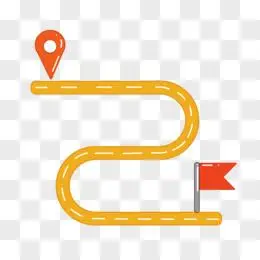 手绘起点终点免抠元素