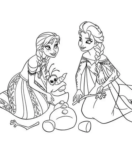 卡通冰雪奇缘动漫人物简笔画图片冰雪奇缘简笔画