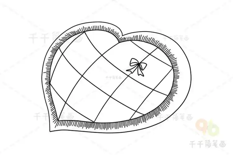 桃心地毯简笔画图片