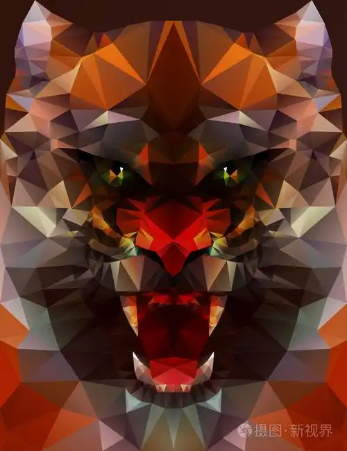 抽象的多边形虎