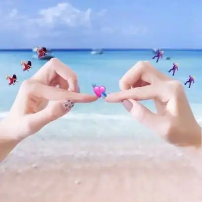 爱人手势爱心头像