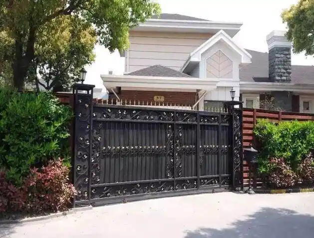 农村别墅小院,铁门设计