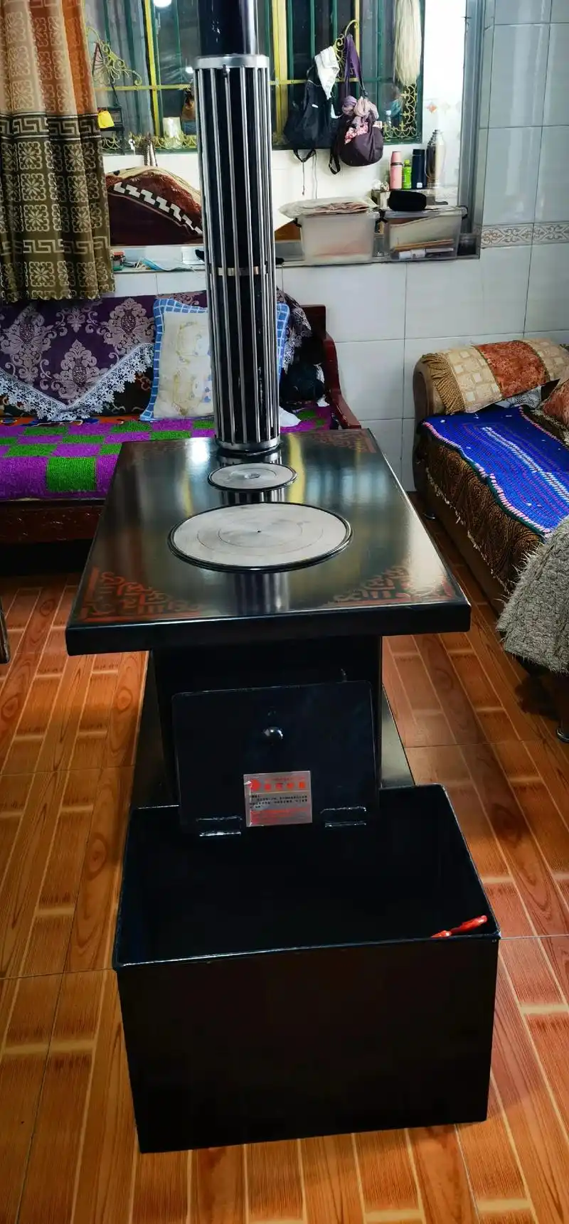 炉子两用,烧材和烧煤,密封 - 抖音