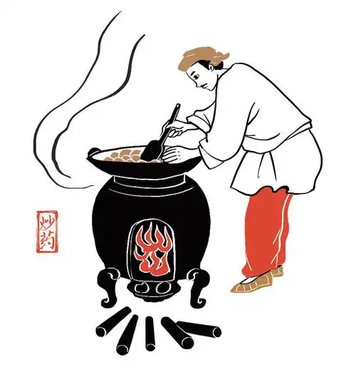 一组古代制药的插画【已商用】|插画|商业插画|小怪物阿麒_原创作品-