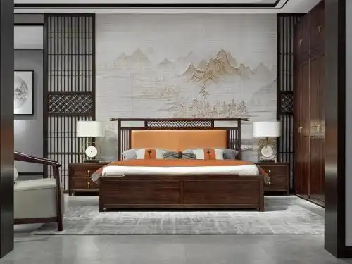 新中式家具全屋定制天花板木良君禾让居室实用性和艺术感兼具