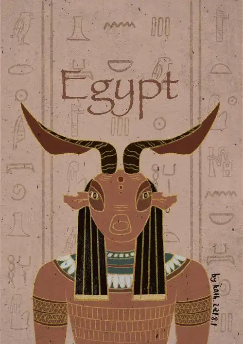 商业插画 埃及展