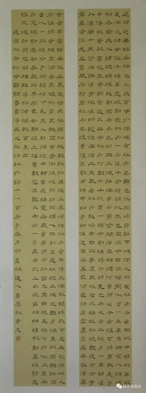 全国首届"汉牡丹杯"隶书书法展入展作品