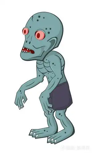 可怕的,令人毛骨悚然的,恐怖的,不死的,可爱的怪物,僵尸卡通,走向恐怖