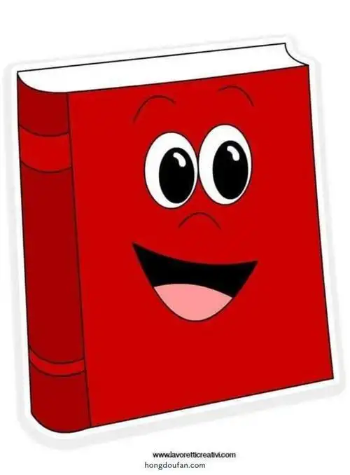 简笔画红色书