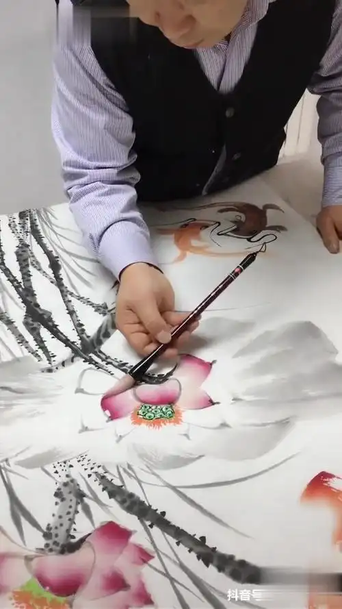 胡老师国画荷花国画荷花 荷花 画 国画挑战 国画基础 国画 传统文化