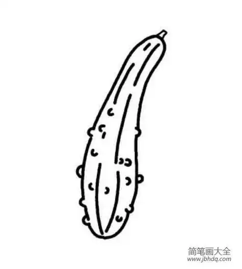 一篮子黄瓜简笔画