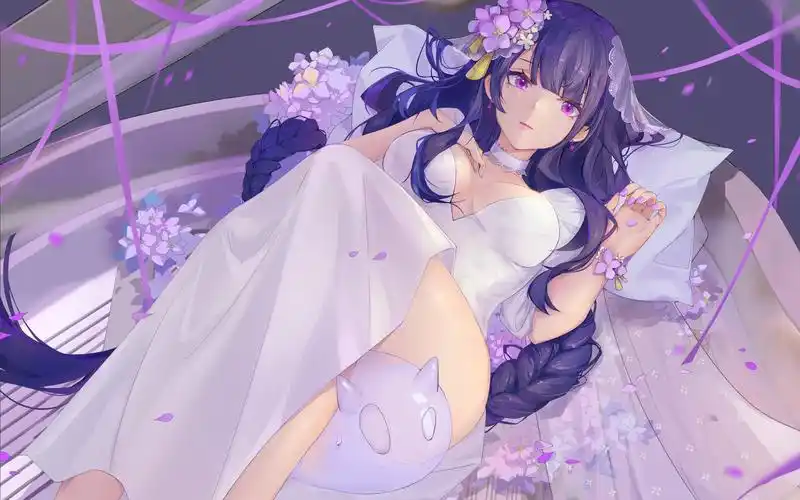 【动态壁纸】分享一下自制的动态壁纸～雷神花嫁_哔哩哔哩_bilibili