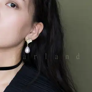 earland大耳乐园|戴珍珠耳环的少女 vintage古董耳环复古赫本耳钉