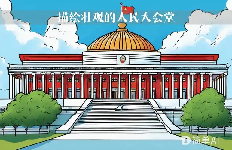 五步教你画出美丽的人民大会堂@[正文]:想要画出一幅美丽的人民大会堂