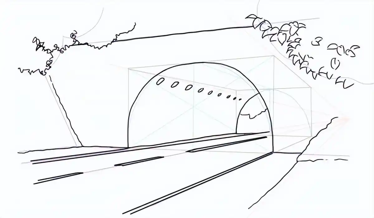 隧道怎么画?教你简单立体隧道的画法!