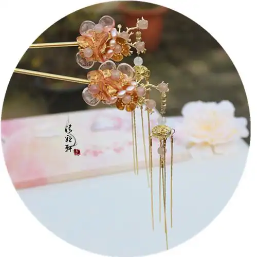 原创手工发簪【雨霖铃】古代古典发饰汉服旗袍头饰古装长流苏步摇