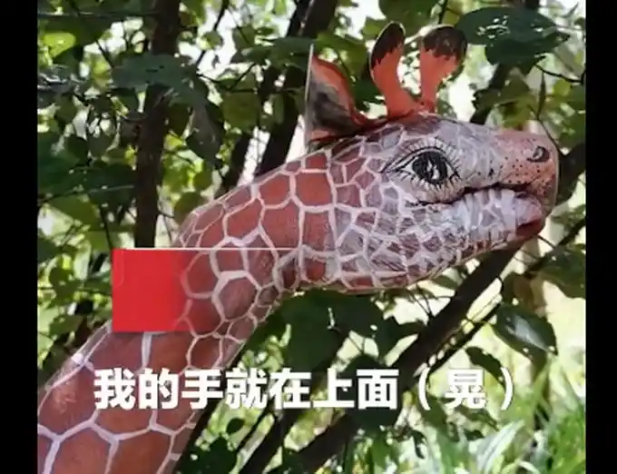 河南42岁双胞胎自创手舞,手涂颜料模仿动物神似特效,网友:有才!