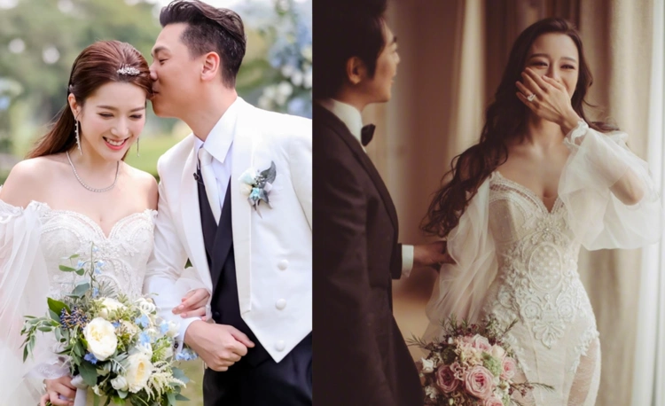 gina alice redlinger与苟芸慧结婚时所穿婚纱不谋而合 以色列婚纱