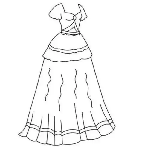 简笔画19美丽的花裙子公主裙简笔画步骤图解