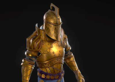 次时代 pbr 盔甲 黄金 黄铜 中世纪  西方 武士 士兵 战士 卫兵