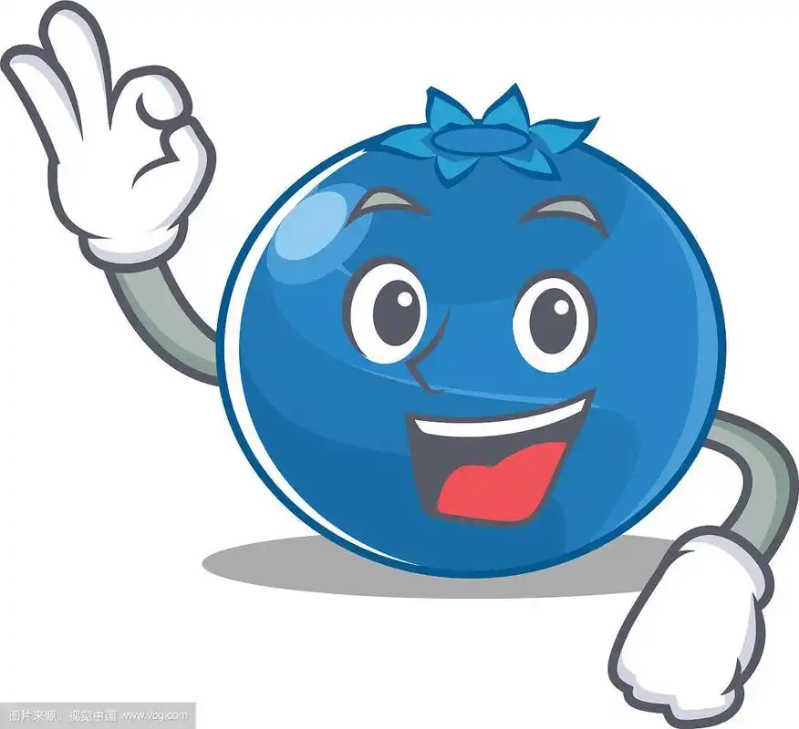 好的,蓝莓人物卡通风格