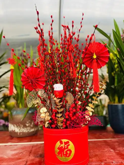 抱抱桶#银柳又叫招财柳寓意:银两到家,旺财之花,象征吉祥与喜庆,一节