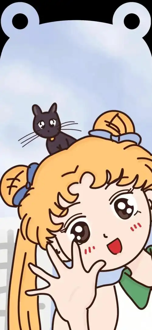 遮刘海屏个性耳朵壁纸!