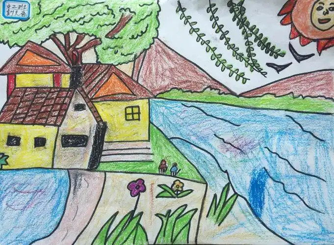 中班段亲子绘画"童心绘春天" 写美篇  一幅幅色彩和谐,充满童趣的作品