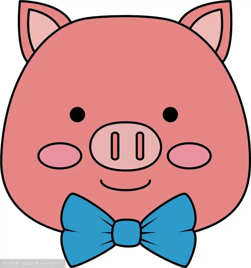 可爱的猪头人物图标