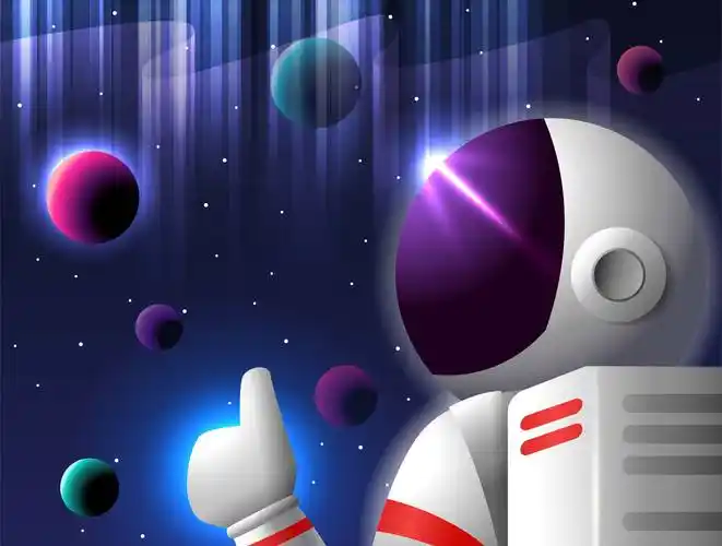 11款宇航员宇宙太空矢量插图设计素材astronautvectorillustration