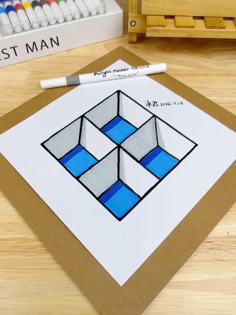 立体画竟然这么简单!只需3步你也变身大画家 成品太也太神奇了吧!