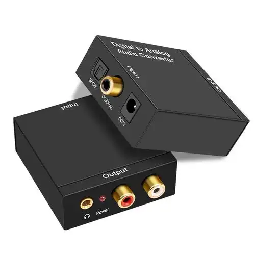 同轴音频转换器数字光纤spdif转3.5mm双莲花av模拟海信乐视小米夏