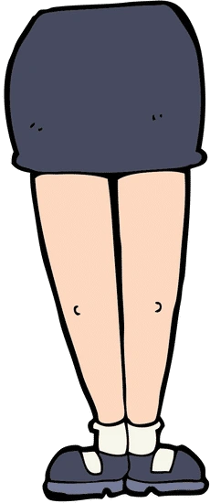卡通女性腿