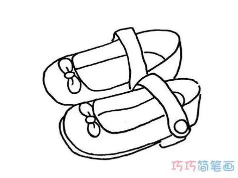 鞋子简笔画鞋子简笔画图片大全 教程儿童简笔画鞋子的简单画法鞋子简