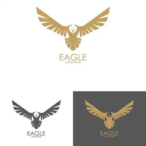 展翅的老鹰矢量标志设计