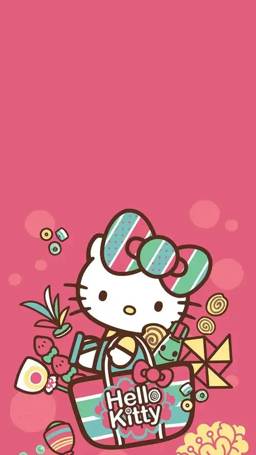 满满的少女心 hello kitty系列手机壁纸
