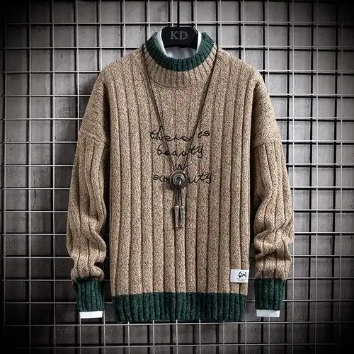 2020秋冬季男士新款针织毛衣男韩版潮流线衣宽松套头青年毛衣男潮