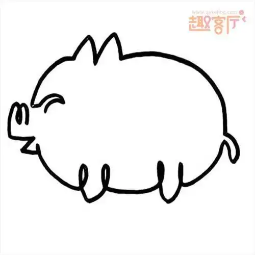 一笔画成的简笔画动物