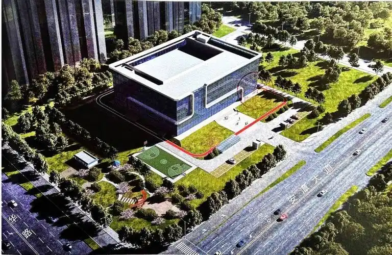 以下规划为北关区体育公园,公园位于中华路与安漳大道与交叉口西南