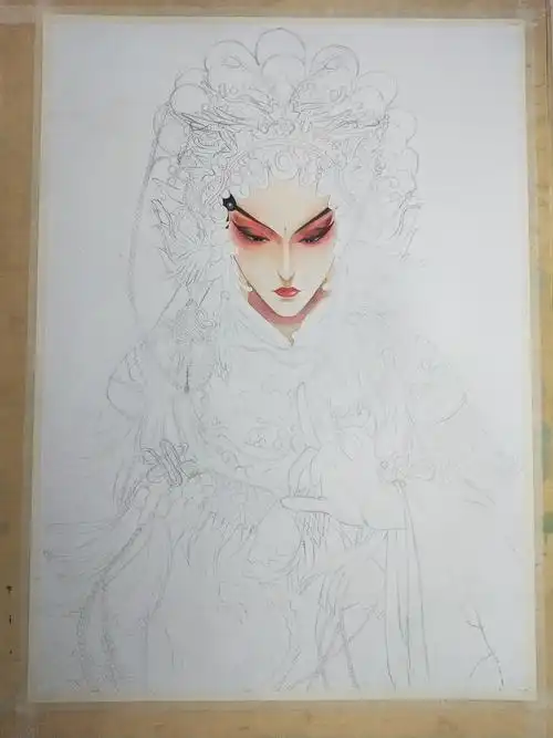 彩铅手绘《武旦》