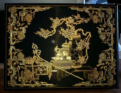 本人堆漆描金工艺制作